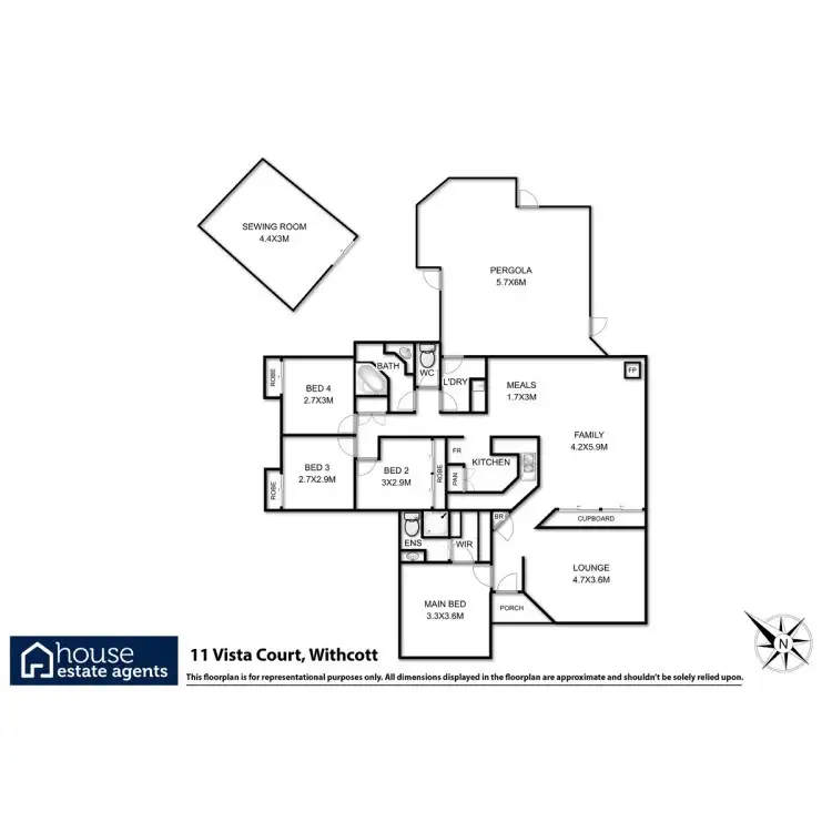 Floorplan of Homely house listing, 11 Vista Court, Withcott QLD 4352