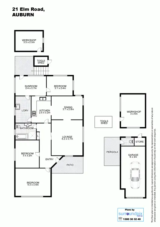 Floorplan of Homely house listing, 21 Elm Rd, Auburn NSW 2144
