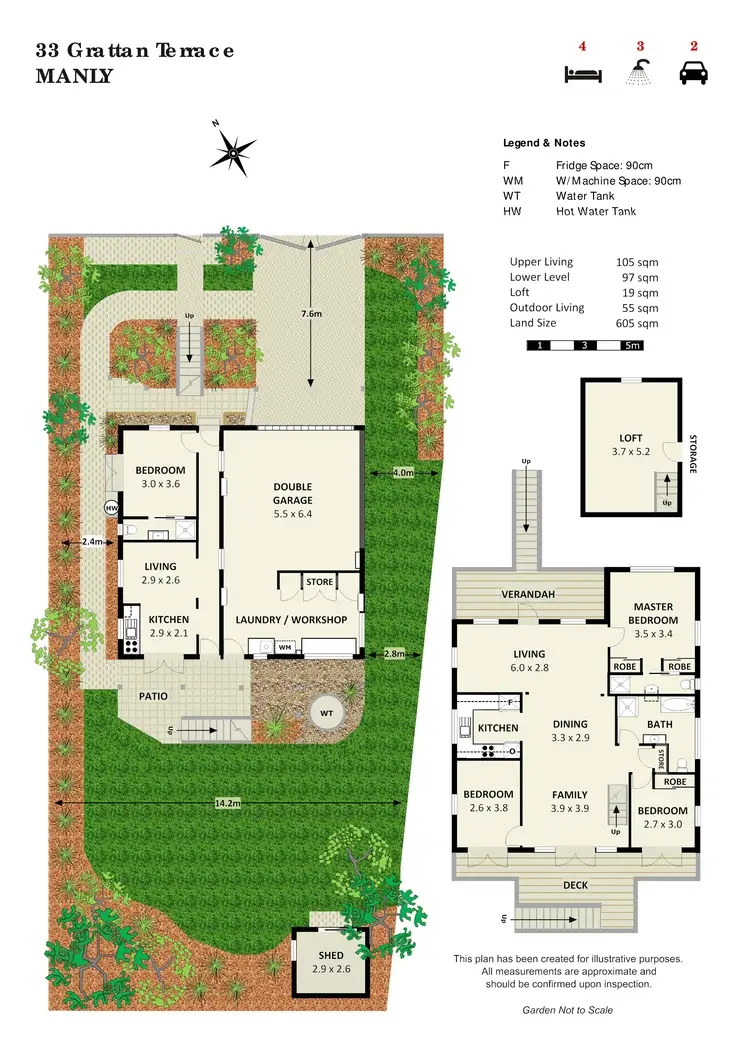 Floorplan of Homely house listing, 33 Grattan Terrance, Wynnum QLD 4178