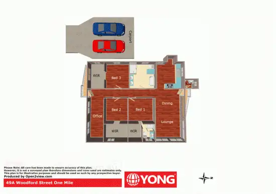 Floorplan of Homely house listing, 49A Woodford Street, One Mile QLD 4305