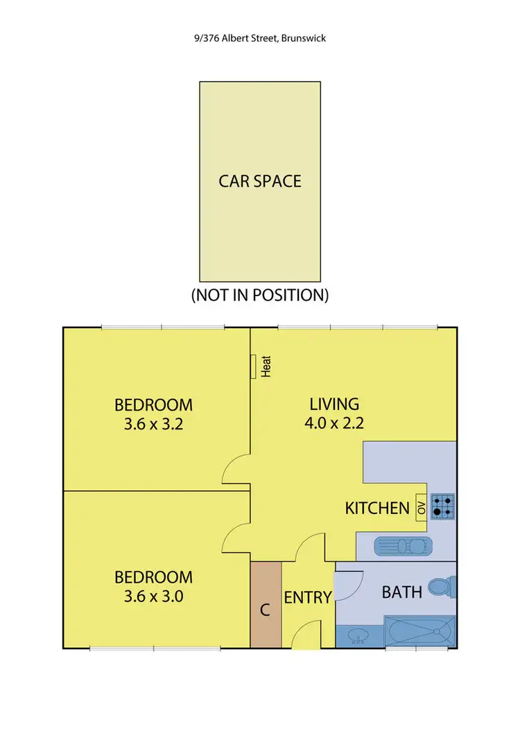Floorplan of Homely apartment listing, 9/376 Albert Street, Brunswick VIC 3056