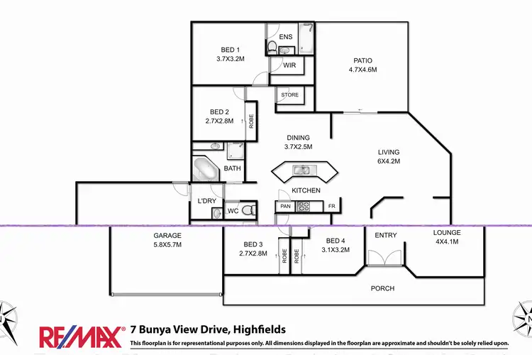 Floorplan of Homely house listing, 7 Bunya View Drive, Highfields QLD 4352