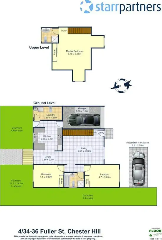 Floorplan of Homely townhouse listing, 4/34-36 Fuller Street, Chester Hill NSW 2162