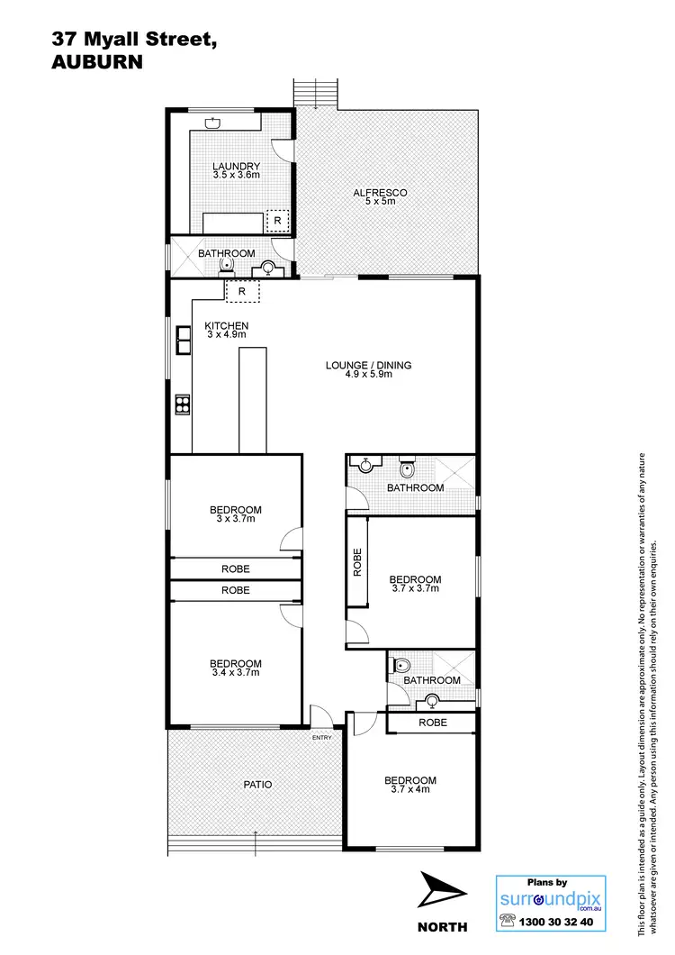 Floorplan of Homely house listing, 37 Myall Str, Auburn NSW 2144