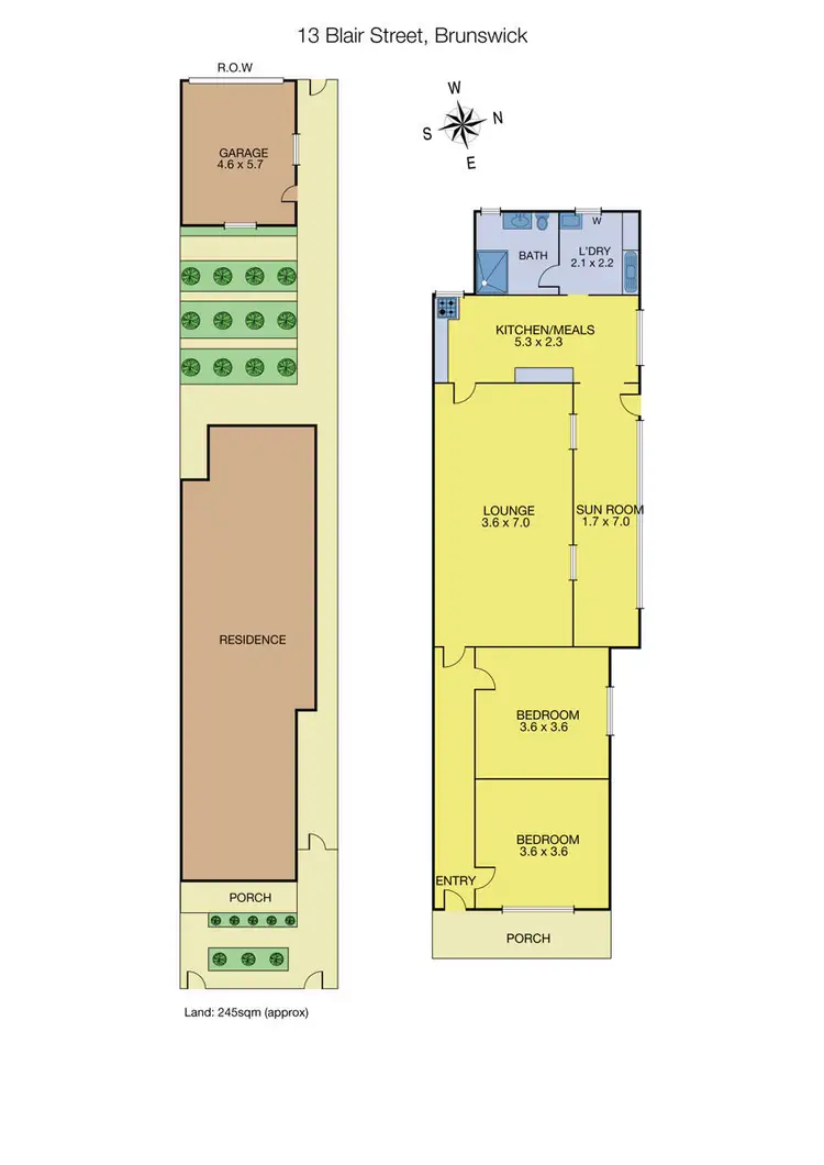 Floorplan of Homely house listing, 13 Blair Street, Brunswick VIC 3056