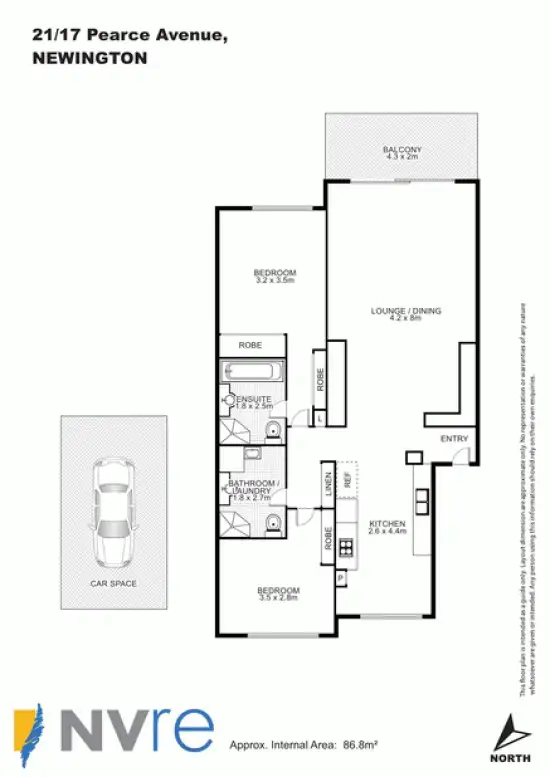 Floorplan of Homely unit listing, 21/17 Pearce Avenue, Newington NSW 2127