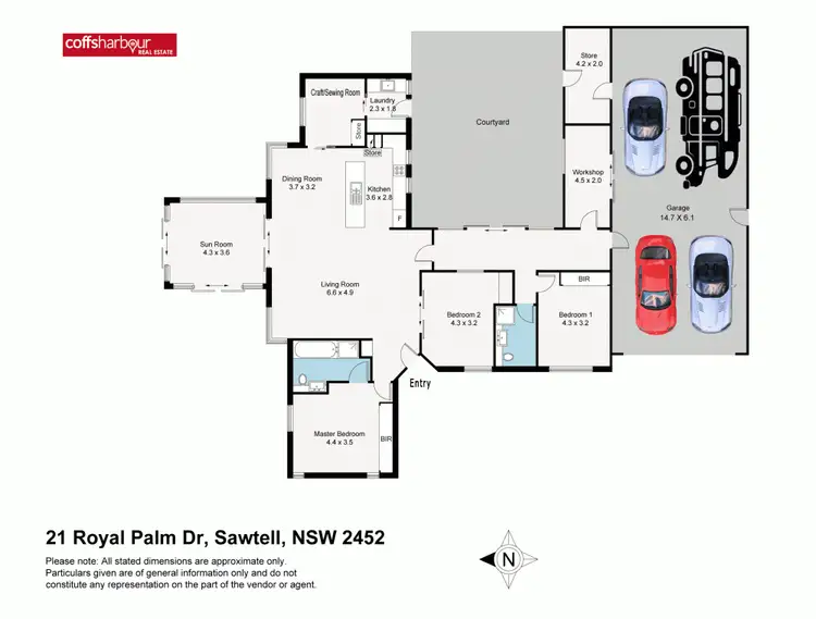 Floorplan of Homely house listing, 21 Royal Palm Drive, Sawtell NSW 2452