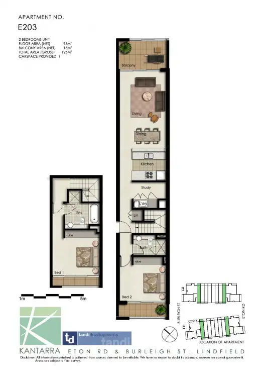 Floorplan of Homely apartment listing, E203/1-3 Eton Road, Lindfield NSW 2070