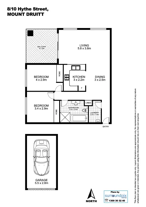 Floorplan of Homely unit listing, 8/10 Hythe Street, Mount Druitt NSW 2770