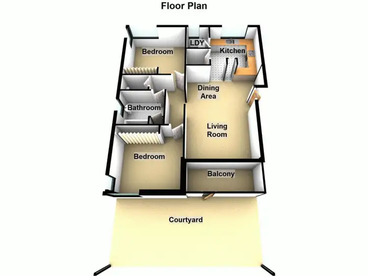 Floorplan of Homely unit listing, 1/33 Jephson St, Toowong QLD 4066