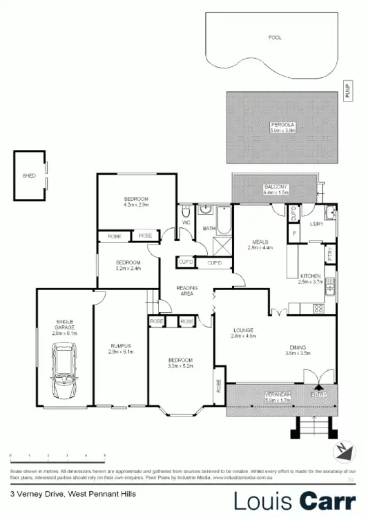 Floorplan of Homely house listing, 3 Verney Drive, West Pennant Hills NSW 2125
