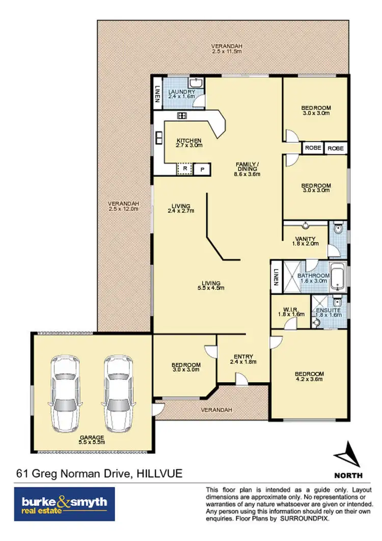 Floorplan of Homely house listing, 61 Greg Norman Drive, Tamworth NSW 2340