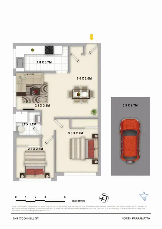 Floorplan of Homely unit listing, 6/41 O'connell Street, North Parramatta NSW 2151