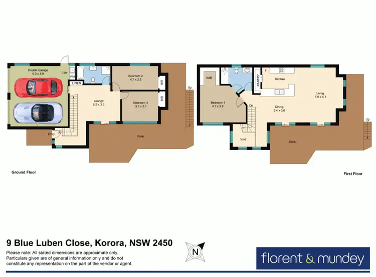 Floorplan of Homely house listing, 9 Blue Luben Cl, Korora NSW 2450