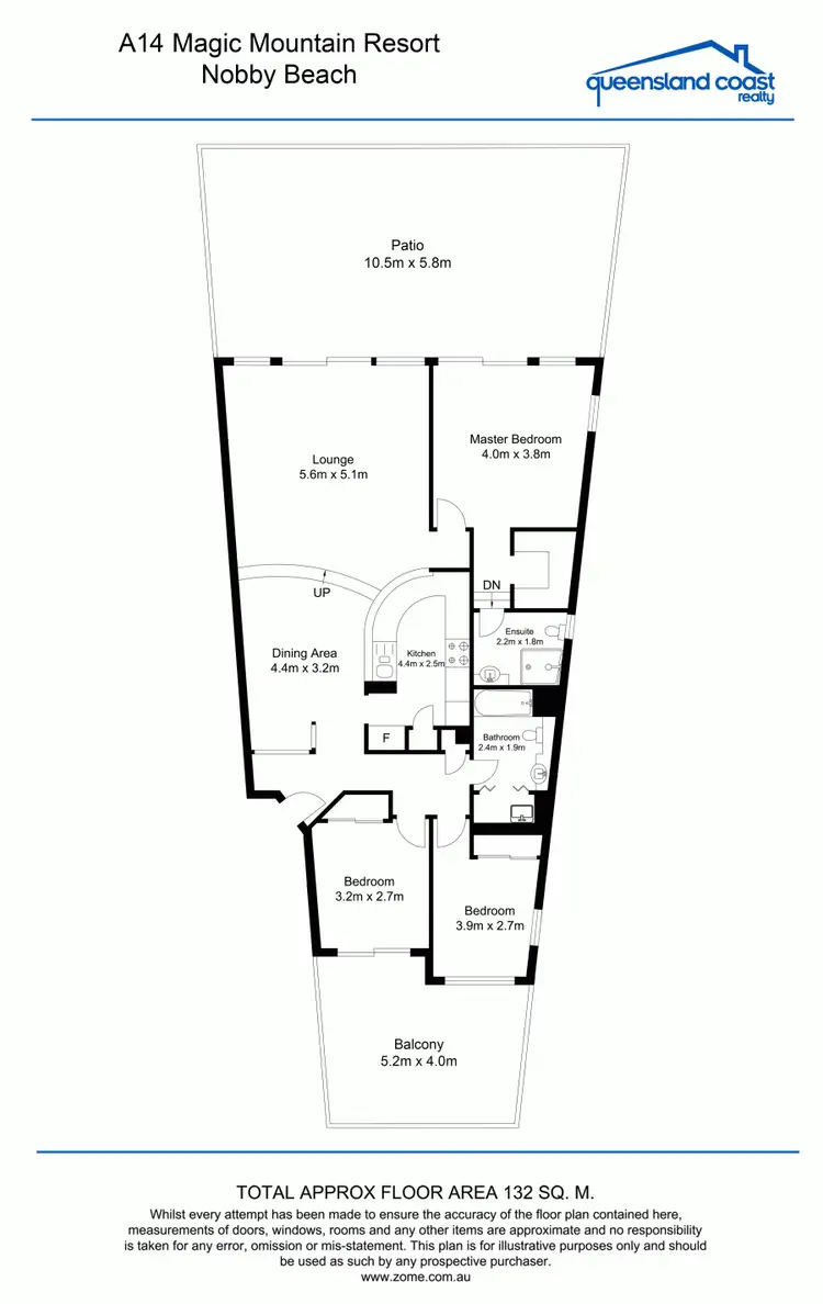 Floorplan of Homely unit listing, A14/1 Great Hall Drive, Nobby Beach QLD 4218