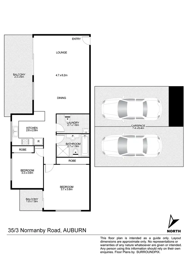 Floorplan of Homely unit listing, 35/3-11 Normanby Road, Auburn NSW 2144