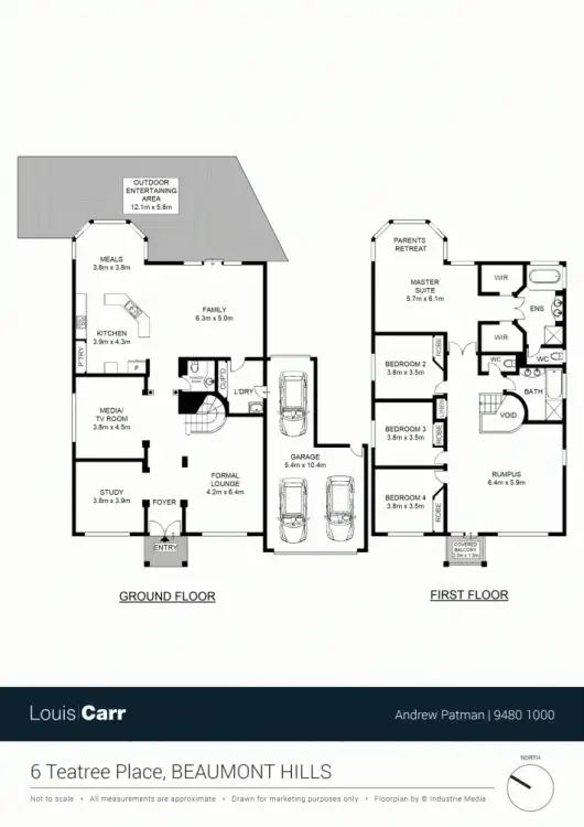 Floorplan of Homely house listing, 6 Tea Tree Place, Beaumont Hills NSW 2155