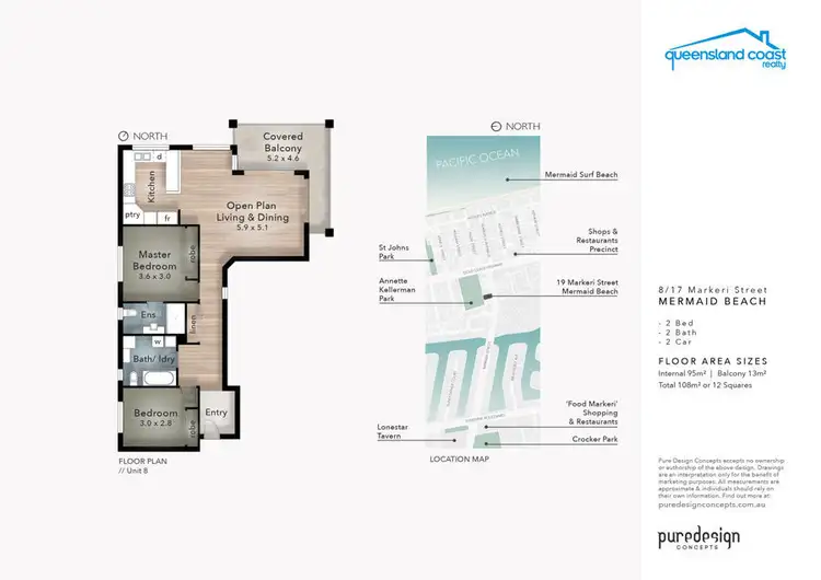 Floorplan of Homely unit listing, 8/17 Markeri Street, Mermaid Beach QLD 4218