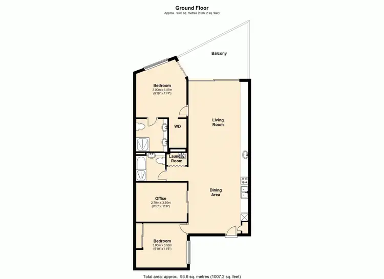 Floorplan of Homely apartment listing, 12/258 Arthur Street, Teneriffe QLD 4005