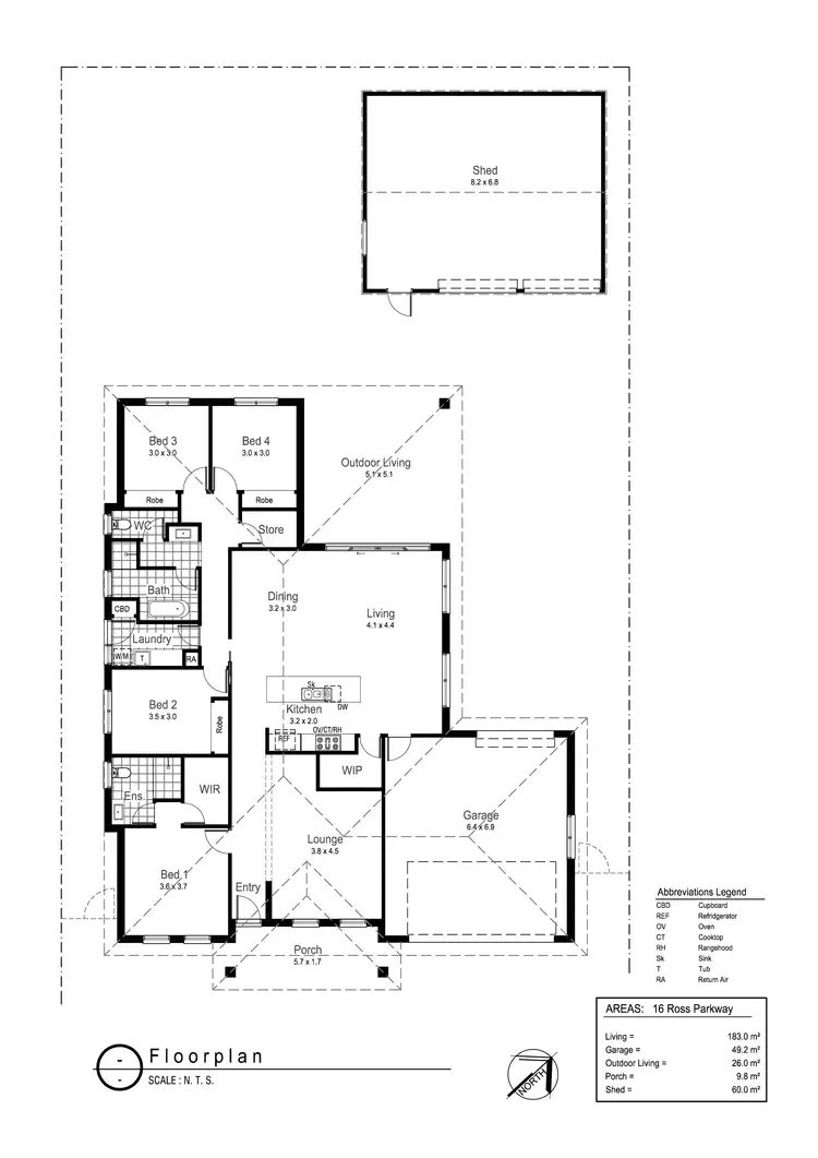 Floorplan of Homely house listing, 16 Ross Parkway, Estella NSW 2650