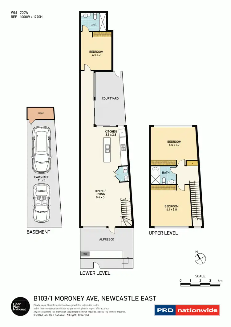 Floorplan of Homely apartment listing, B103/1 Moroney Avenue, Newcastle East NSW 2300