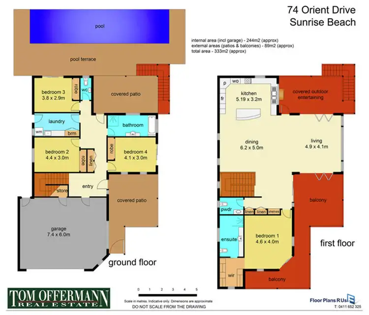 Floorplan of Homely house listing, 74 Orient Drive, Sunrise Beach QLD 4567