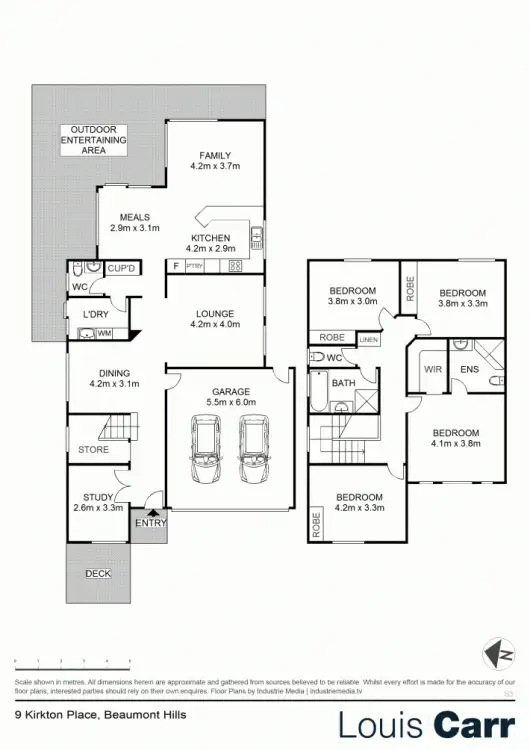 Floorplan of Homely house listing, 9 Kirkton Place, Beaumont Hills NSW 2155