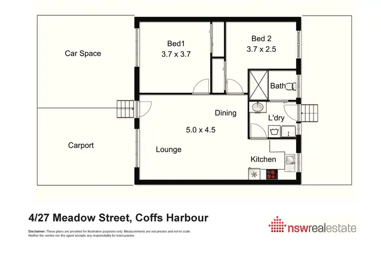 Floorplan of Homely unit listing, 4/27 Meadow Street, Coffs Harbour NSW 2450