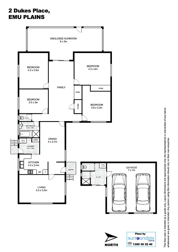 Floorplan of Homely house listing, 2 Dukes Place, Emu Plains NSW 2750