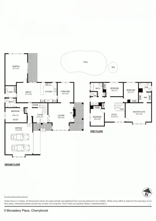 Floorplan of Homely house listing, 5 Monastery Place, Cherrybrook NSW 2126