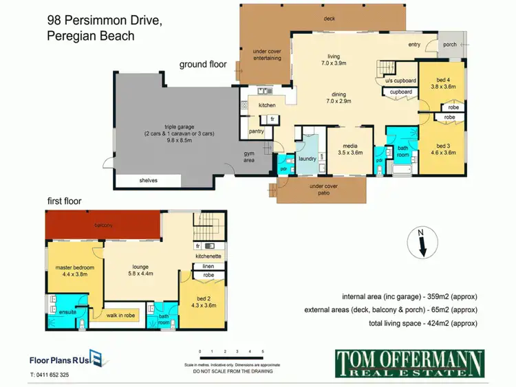Floorplan of Homely house listing, 98 Persimmon Drive, Peregian Beach QLD 4573