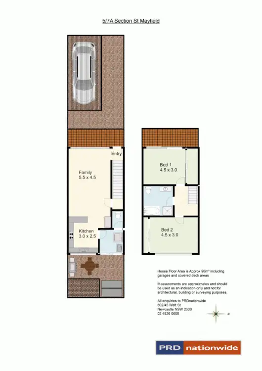 Floorplan of Homely unit listing, 5/7A Section street, Mayfield NSW 2304