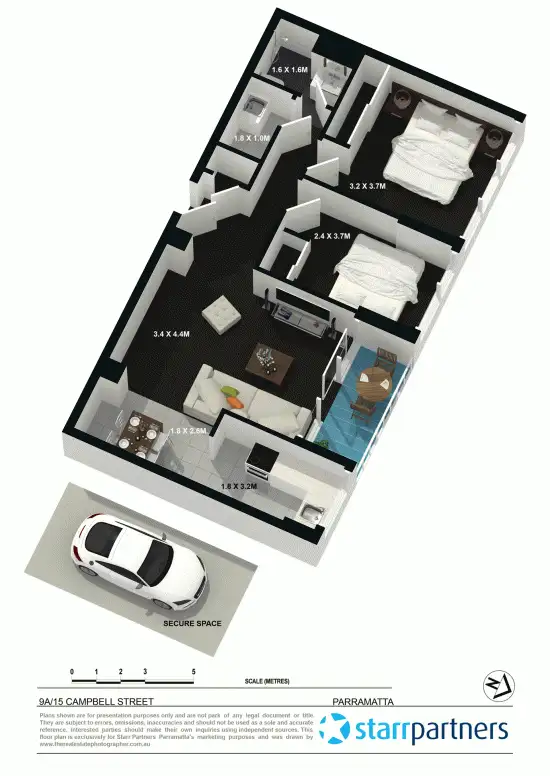 Floorplan of Homely unit listing, 9a/15 Campbell Street, Parramatta NSW 2150