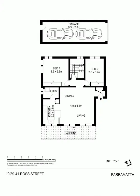 Floorplan of Homely unit listing, 19/39-41 Ross Street, Parramatta NSW 2150