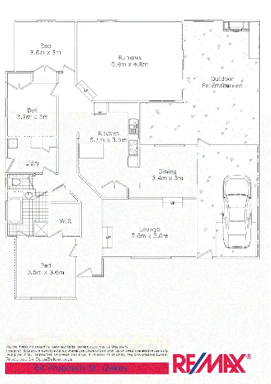 Floorplan of Homely house listing, 64 Proposch St, Oakey QLD 4401