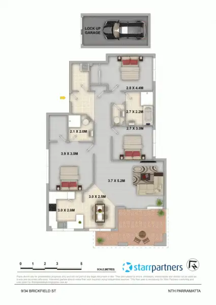 Floorplan of Homely unit listing, 9/34 Brickfield Street, North Parramatta NSW 2151