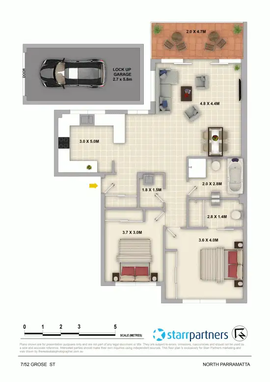 Floorplan of Homely unit listing, 7/52 Grose Street, North Parramatta NSW 2151