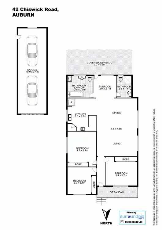 Floorplan of Homely house listing, 42 Chiswick Rd, Auburn NSW 2144