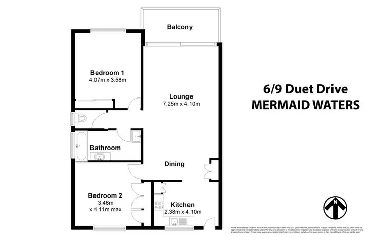 Floorplan of Homely unit listing, 6/9 Duet Drive, Mermaid Waters QLD 4218