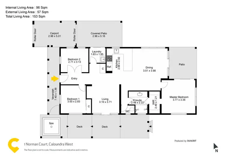 Floorplan of Homely house listing, 1 Norman Court, Caloundra West QLD 4551
