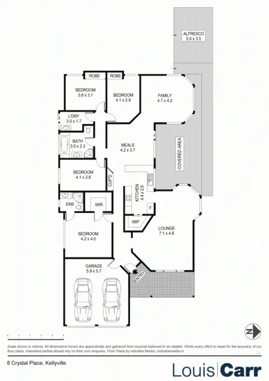 Floorplan of Homely house listing, 8 Crystal Place, Kellyville NSW 2155