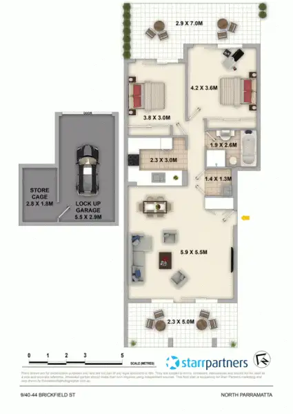 Floorplan of Homely unit listing, 9/40-44 Brickfield Street, North Parramatta NSW 2151