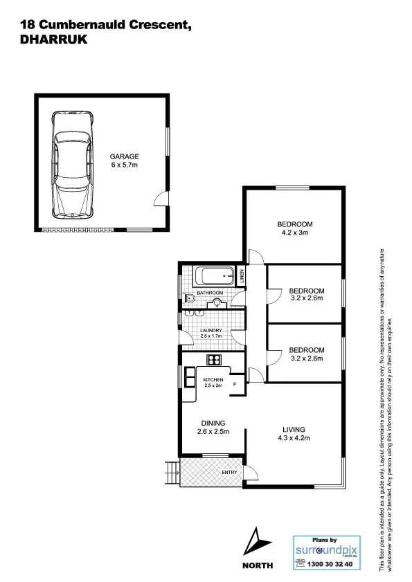 Floorplan of Homely house listing, 18 Cumbernauld Crescent, Dharruk NSW 2770