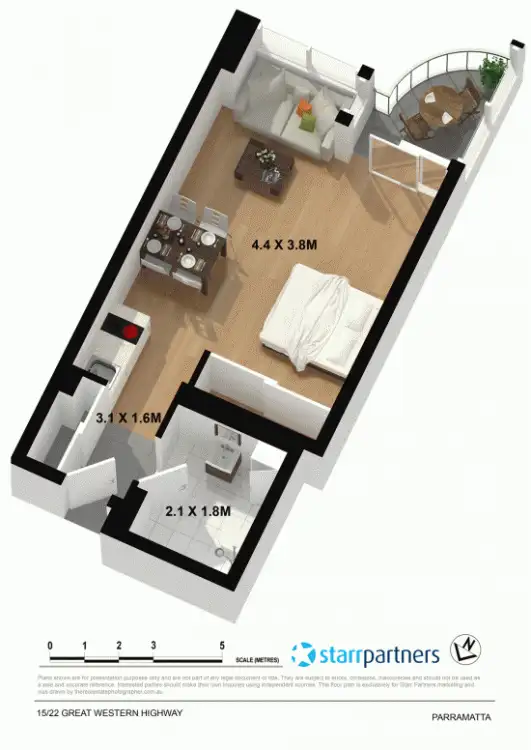 Floorplan of Homely unit listing, 15/22-32 Great Western Highway, Parramatta NSW 2150
