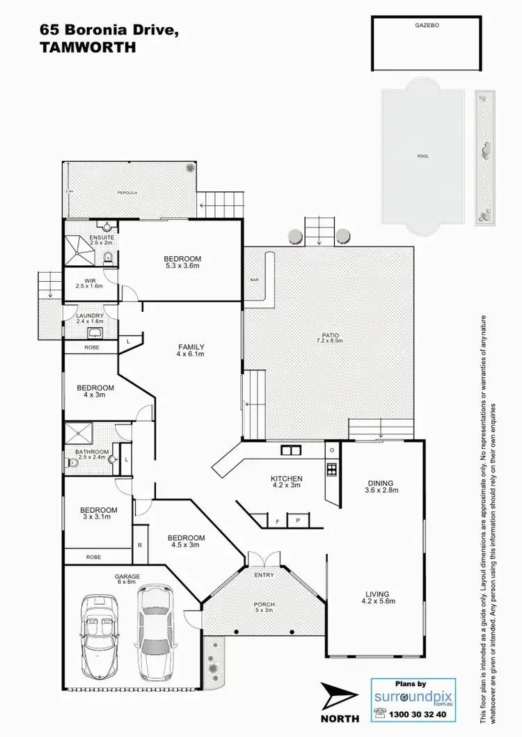 Floorplan of Homely house listing, 65 Boronia Drive, Tamworth NSW 2340