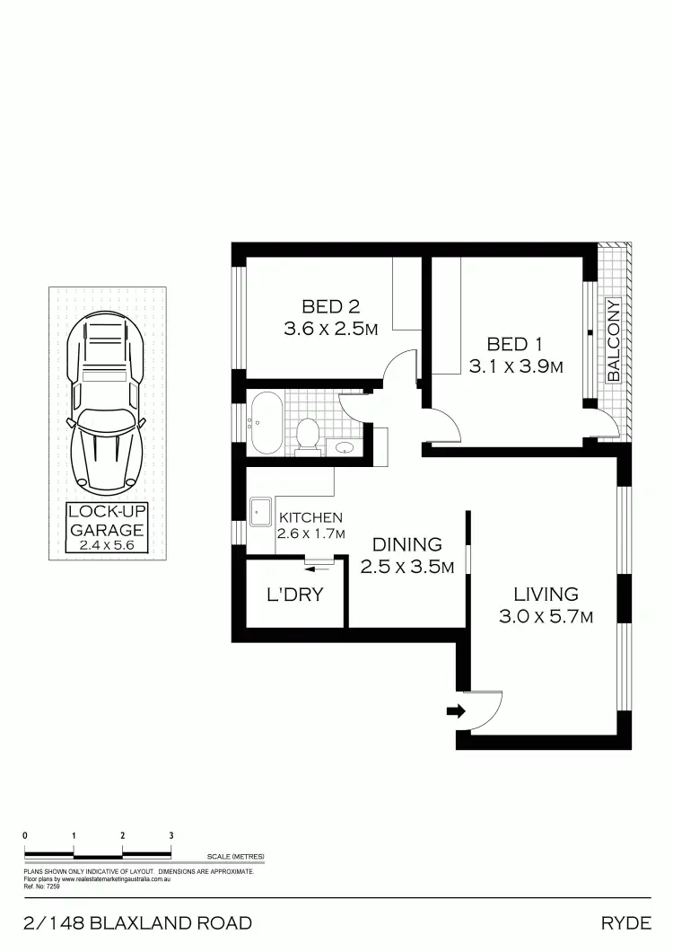 Floorplan of Homely unit listing, 2/148a Blaxland Rd, Ryde NSW 2112