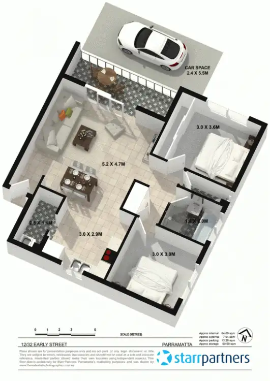 Floorplan of Homely unit listing, 12/32 Early St, Parramatta NSW 2150