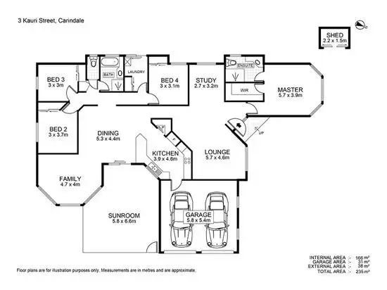 Floorplan of Homely house listing, 3 Kauri St, Carindale QLD 4152
