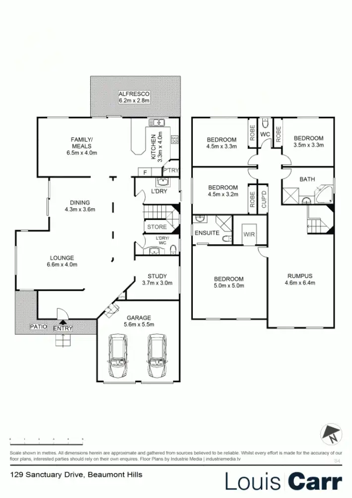 Floorplan of Homely house listing, 129 Sanctuary Drive, Beaumont Hills NSW 2155