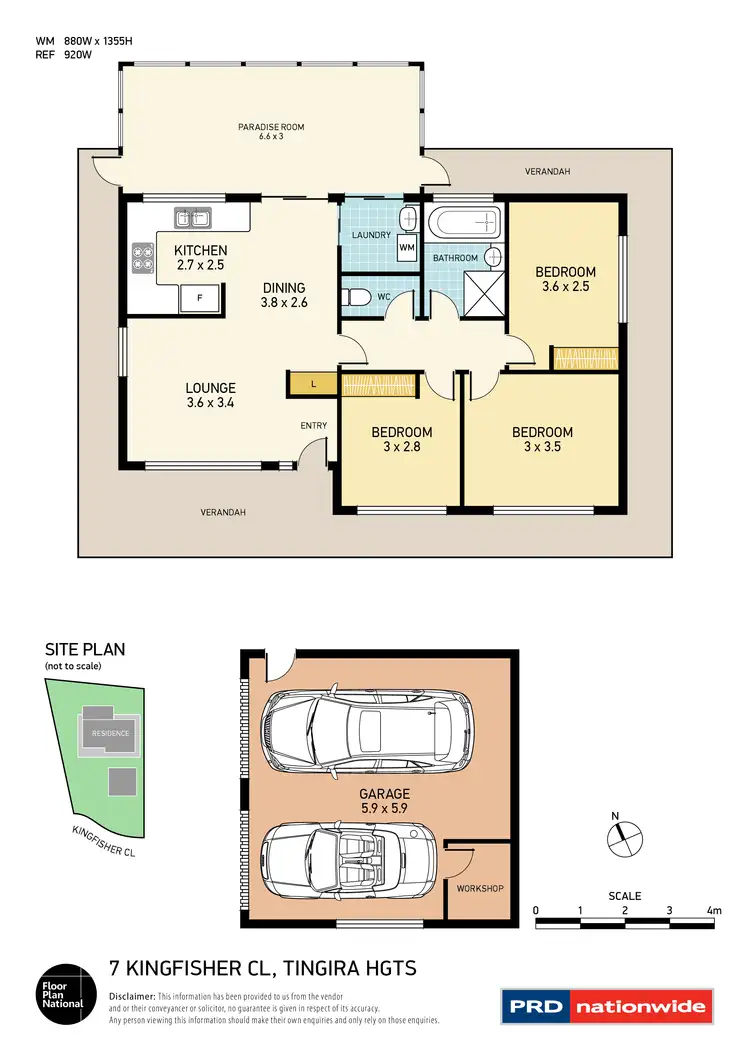 Floorplan of Homely house listing, 7 Kingfisher Close, Tingira Heights NSW 2290